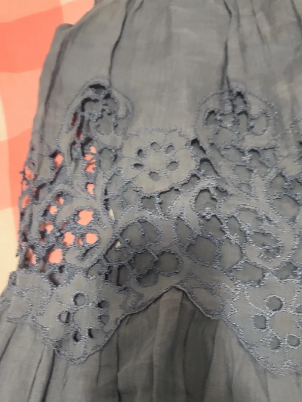 ERMANNO SCERVINO | 100% Ramie & Silk Lace Inset Dress | Made in Italy | IT 38 - Picture 10 of 15